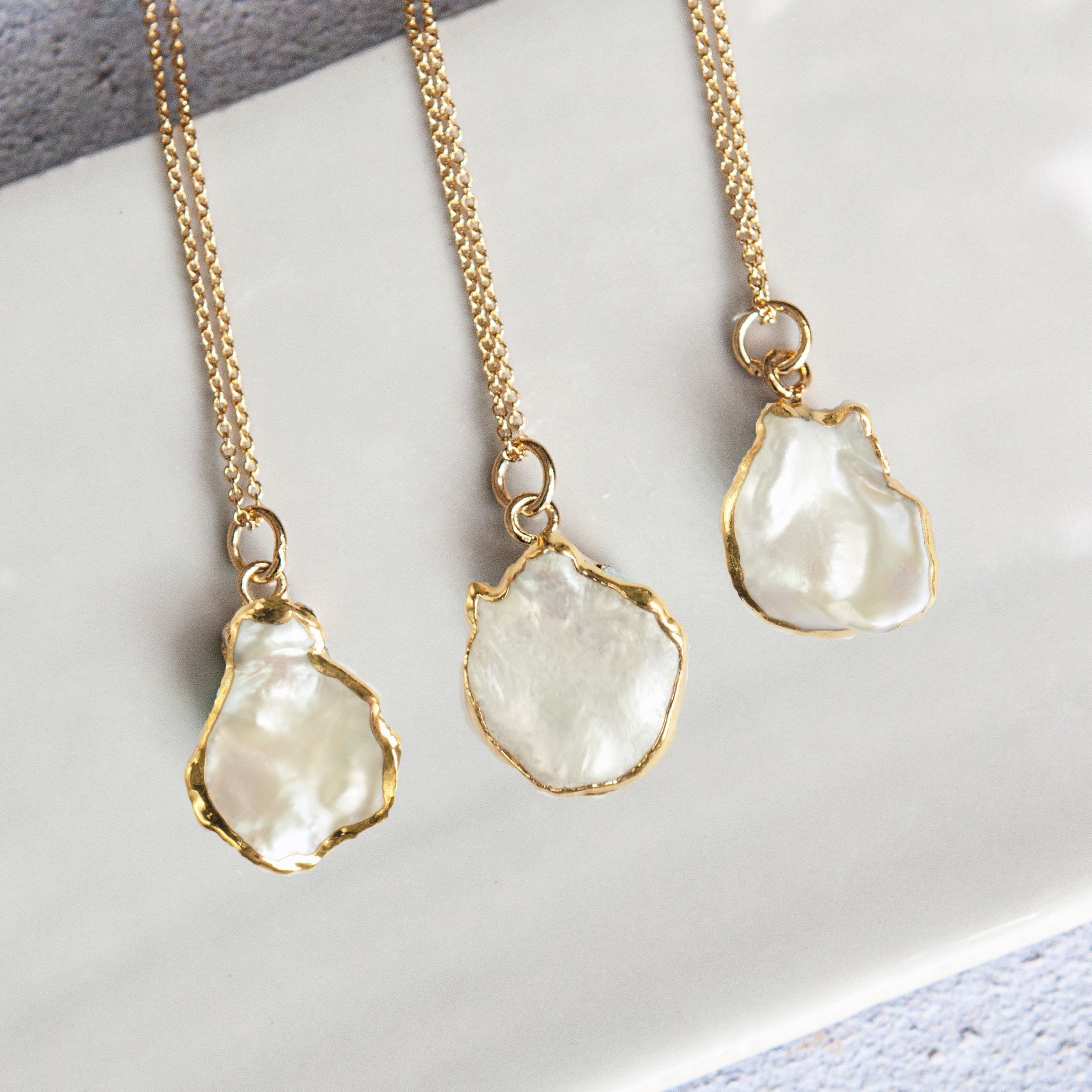 [韓国人気ジュエリー] nff two line gemstone pearl necklace Tahitian Pearl Necklace Hand Knotted - Etsy