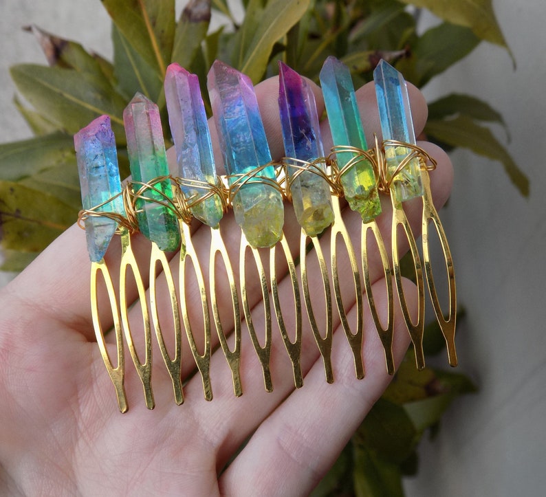 LGBT Accessories Festival Fashion Colourful Hair Comb Handcrafted Hair Accessories Pride Wedding Rainbow Bridesmaid Rainbow Hair Comb