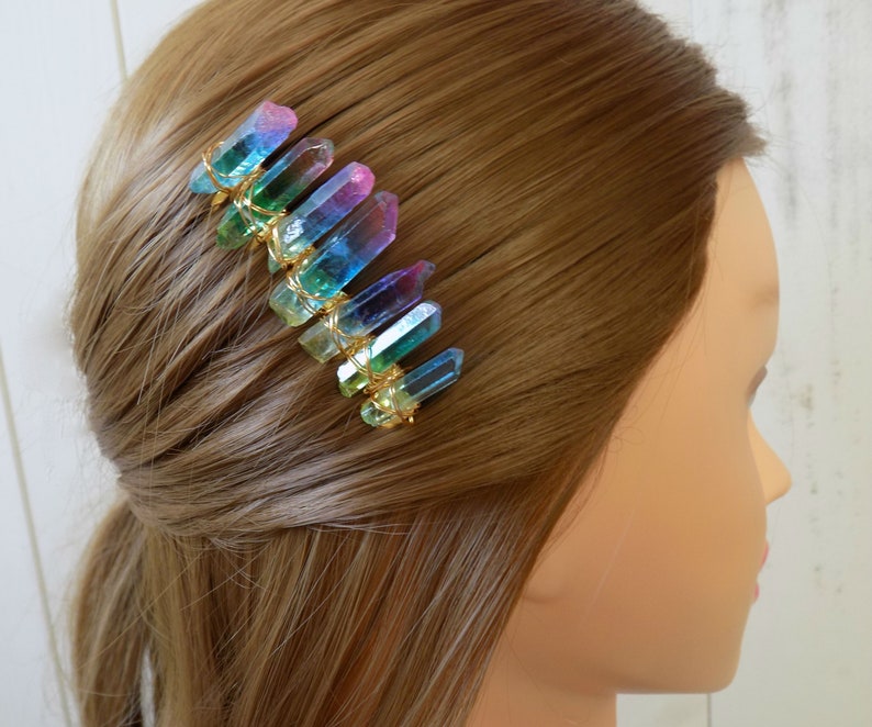 LGBT Accessories Festival Fashion Colourful Hair Comb Handcrafted Hair Accessories Pride Wedding Rainbow Bridesmaid Rainbow Hair Comb