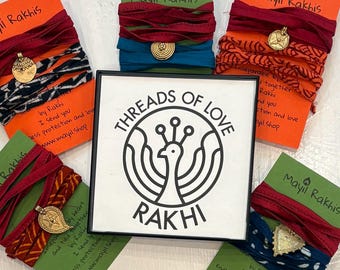 Handmade Dhokra Rakhi | Brass Tribal Charm, Red Cotton Thread Bracelet (Includes Extra Colorful String)