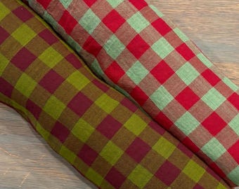 Madras Checks Cotton Scarf | Lightweight Plaid Neck Wrap, Everyday Fashion Accessory
