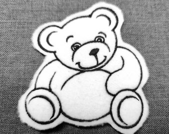 digital download, embroidery file small teddy bear,