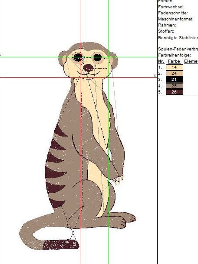 digital download, stick file large meerkat image 7