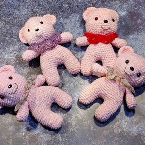Teddy bear 21 cm tall crocheted image 4
