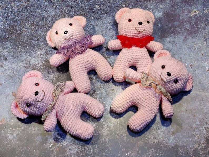 Teddy bear 21 cm tall crocheted image 4