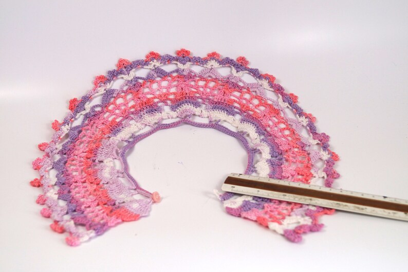 Crochet collar colorful, removable collar image 3