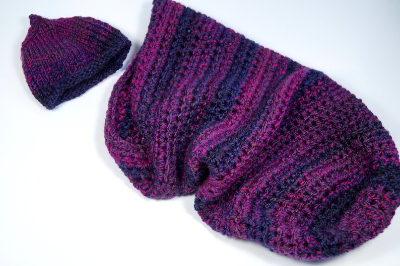 Baby Cocoon for photography outfit wine-red Pucksack as a baby gift,
