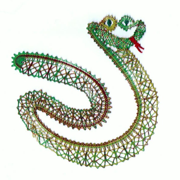 Snake, bobbin pattern as PDF