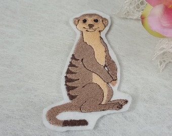 Applique suricate, à repasser ou à coudre, réalisée sur commande