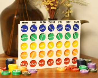 Weekly Salah Tracker | Visual Prayer Habit, Muslim Gift