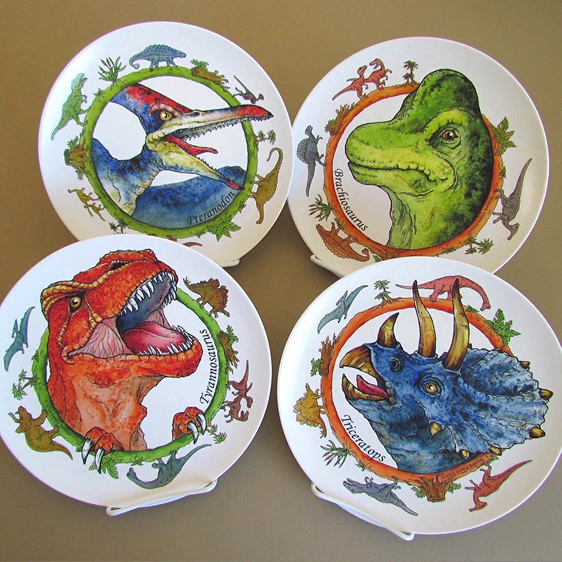 dinosaur with a plate on its back