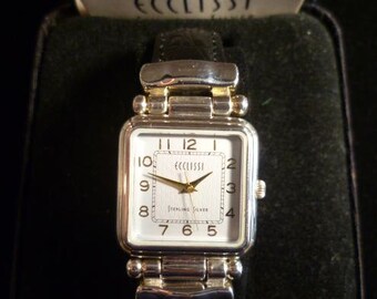 ladies sterling silver ecclissi watch