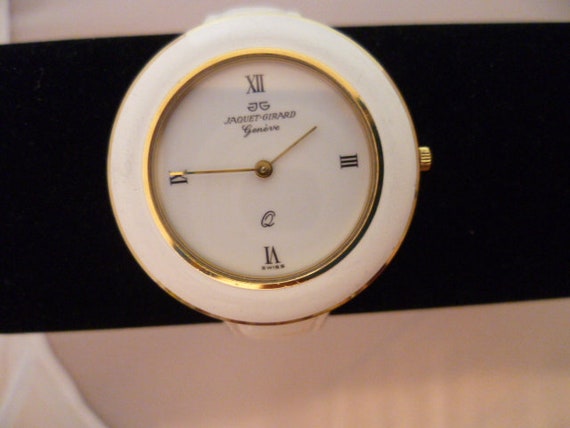 ladies jaquet girard geneve watch, enamel watch, … - image 4