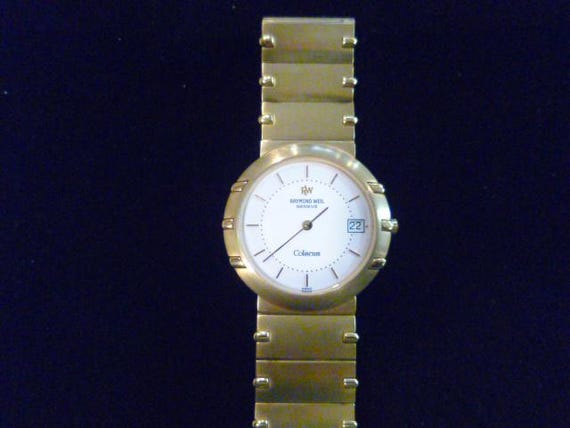 Raymond Weil Geneve Coliseum Watch, 18k Gold Electroplated - Etsy
