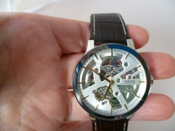 Rado Centrix Silver Skeleton Dial Automatic Men's