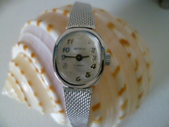 silver benrus watch, cocktail watch, swiss watch - image 4