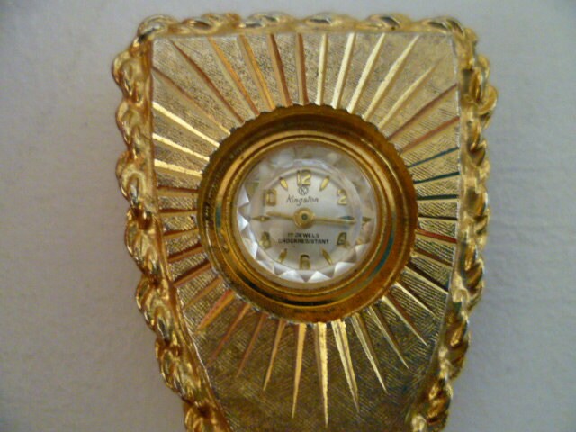 Kingston Pendant Watch, Gold Tone Pendant Watch - Etsy display picture 3