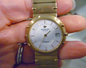 Raymond Weil Geneve Coliseum watch, 18k gold electroplated
