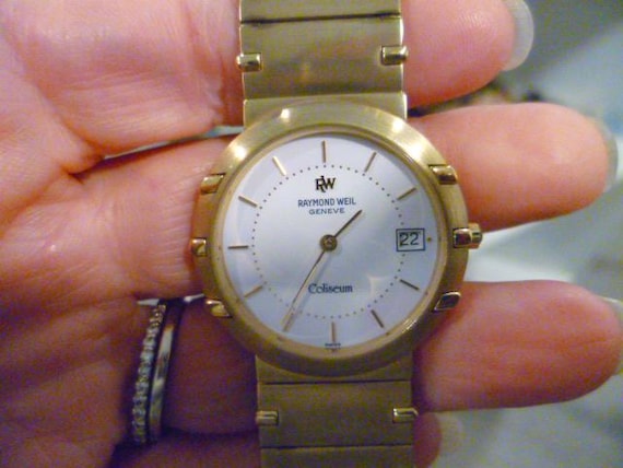 Raymond Weil Geneve Coliseum Watch, 18k Gold Electroplated - Etsy