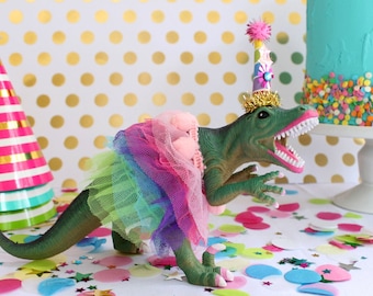 Custom Party Trex with Tutu - painted birthday decor