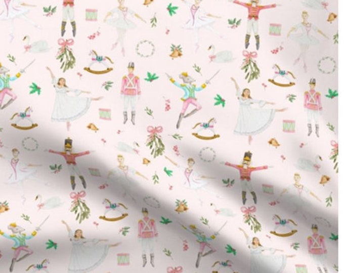 Pink Nutcracker Ballett Fabric by the Yard Etsy