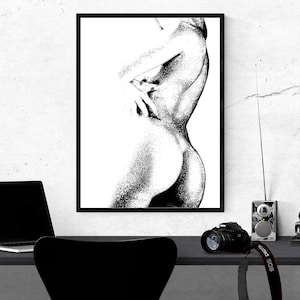 Druckbare Wandkunst--nackte Frau Digitaldruck - Postergröße Drucken--moderne Kunst Poster--freie kommerzielle Nutzung