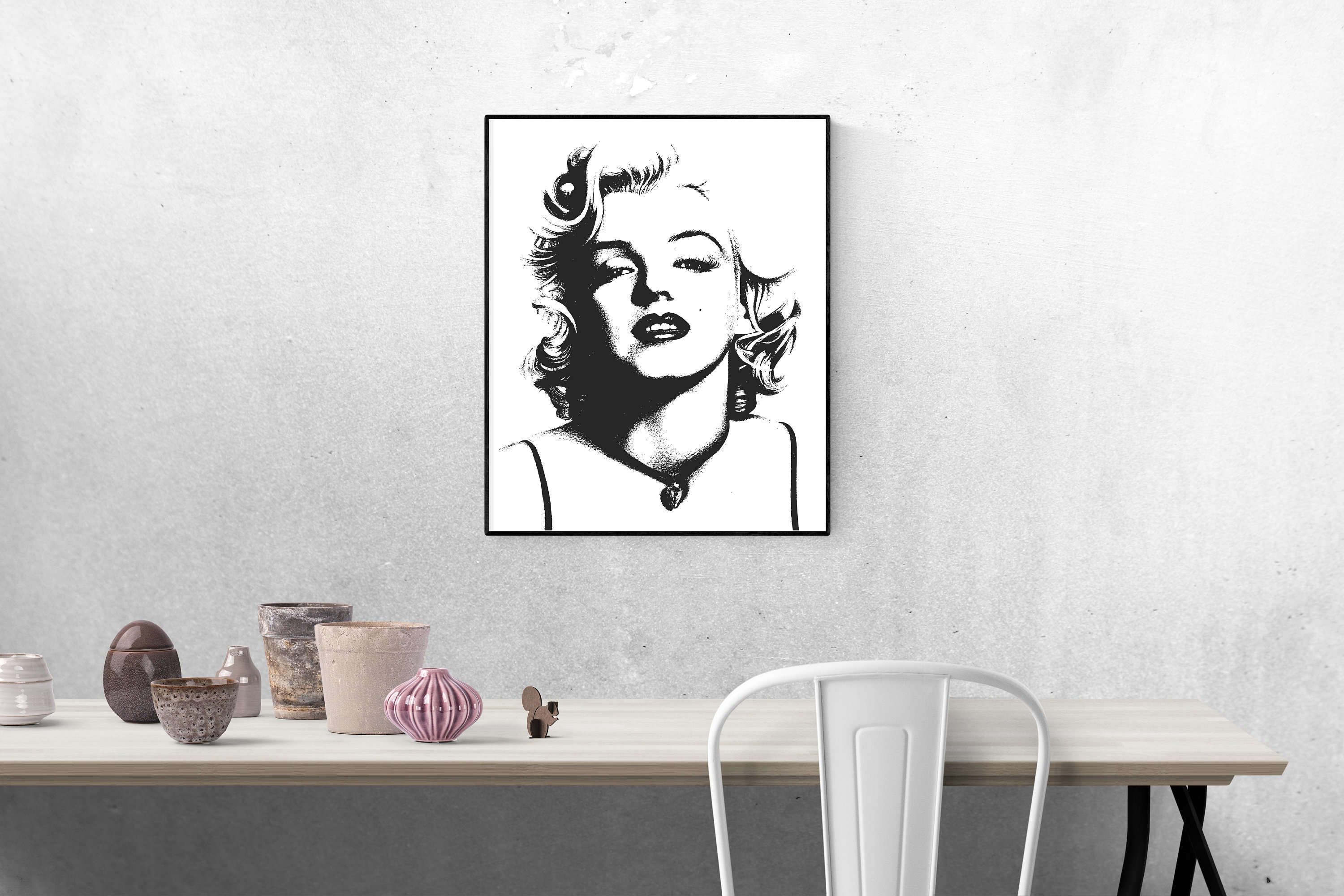 Marilyn Monroe Printable Wall Art Poster Size Digital Print Modern Art ...