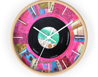 Abstract Record Art Clock