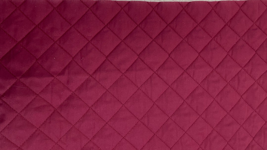 Double Faced Quilted Fabric Burgundy by the Half Yard Etsy