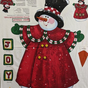 Joyful Snowman Panel 36&quot; x 44&quot; (C350)