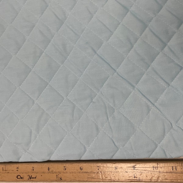 Double Faced Quilted Fabric - Lt Blue [[by the half yard]]