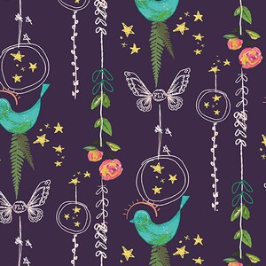 Inspired Heart -Imagine - Dark Plum  -  Fabric - 100% Quilting Cotton Fabric [[by the half yard]]