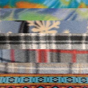 Polar Fleece Prints (by the yard) - tie dye / plaid / snowflakes / southwest stripe