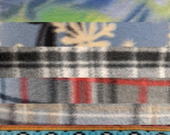 Polar Fleece Prints (by the yard) - tie dye / plaid / snowflakes / southwest stripe