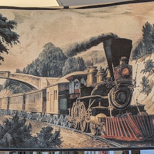 Express Train Tapestry Wall Hanging #6 Panel 36" x 47"