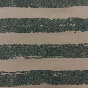 Green/Beige Striped Fabric - Quilting Cotton; [[by the half yard]]