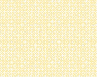 Inspired Heart -Lace Geo - Light Yellow  -  Fabric - 100% Quilting Cotton Fabric [[by the half yard]]