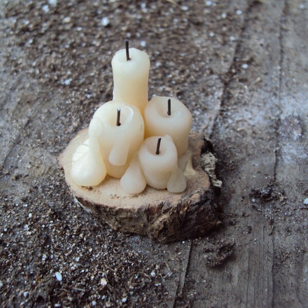 Miniature Melting Candles for Fairy Garden Miniature Garden Polymer Clay