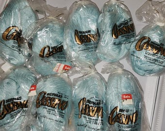 SEAFOAM GREEN Bernat Casino Yarn. Absolutely stunning. #4575AB LOT of 9