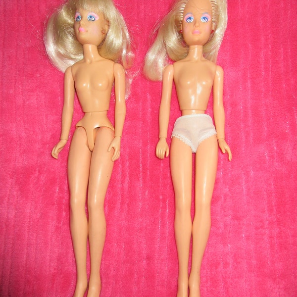 2 Hasbro Jem dolls plus handmade outfits