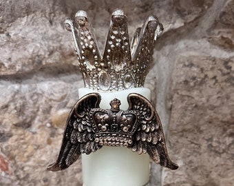 Crown candle topper, candle decor and accessories
