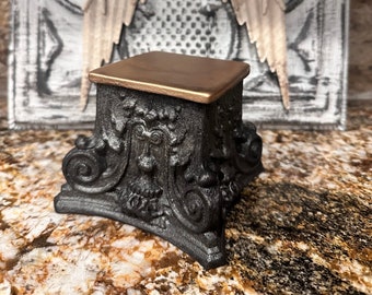 Candle holder, base capital riser, pedestal, old world decor, handmade, DIY, unique gift, home decor