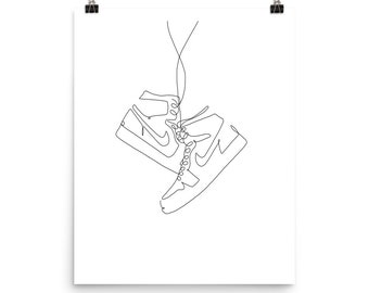 jordan 1 outline drawing
