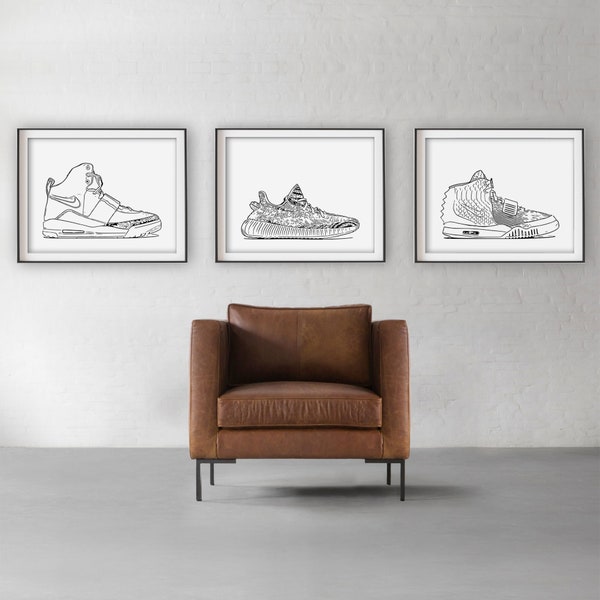 Sneaker Digital Prints, ALL 3 Digital Prints, Sneakerhead print