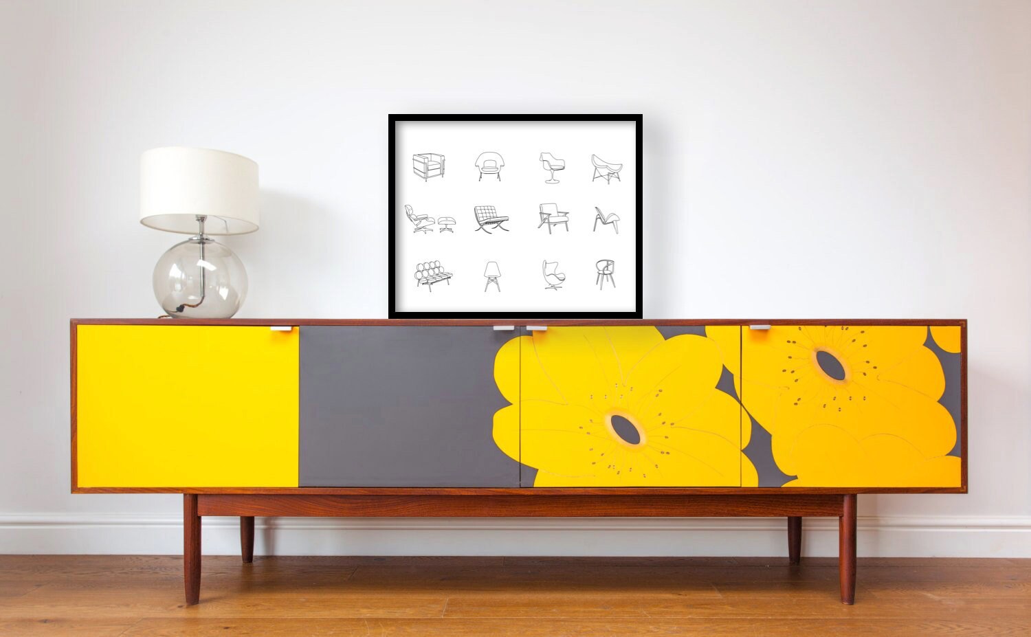 Iconic Mid Century Modern Chairs Digital Print Mid Century Etsy UK