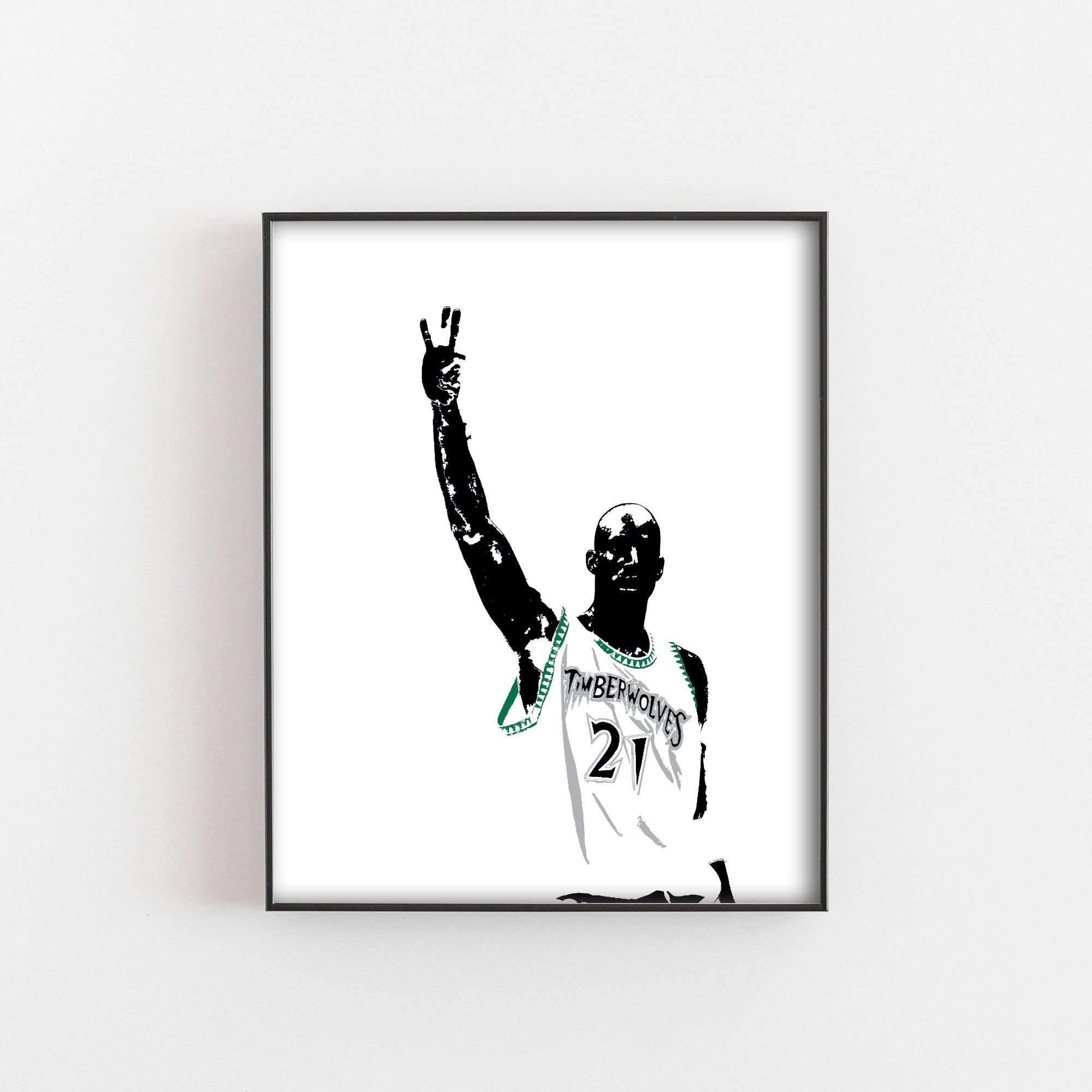 Kevin Garnett Poster Geometric Sports Art Minnesota - Norway