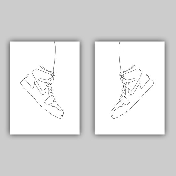 Air Jordan 1 Single Shoe Digital Print 