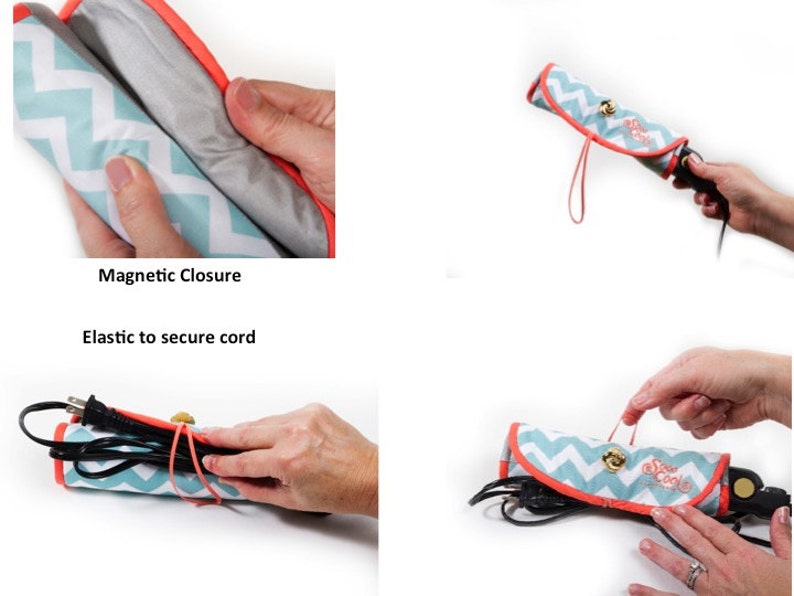 Sooo Cool Flat Iron Wrap and Mat, Holder, Cover, Travel, Storage, Case, Protector, Heat Resistant image 3