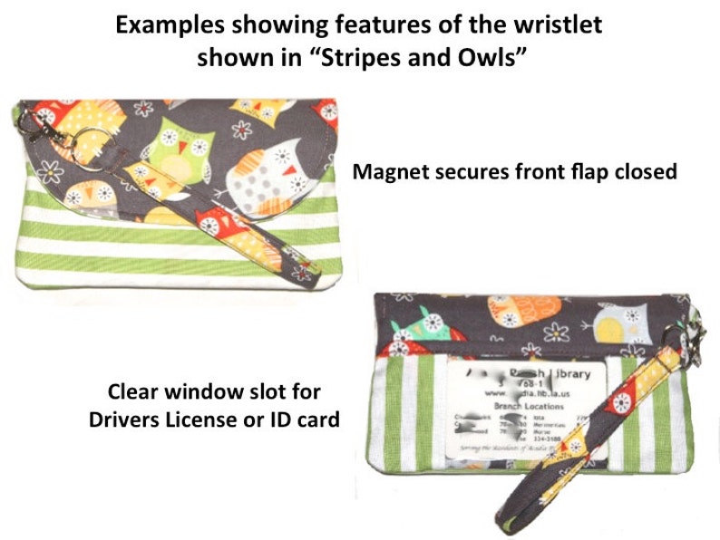 Wristlet Monogrammed Wallet Cell Phone Holder image 2