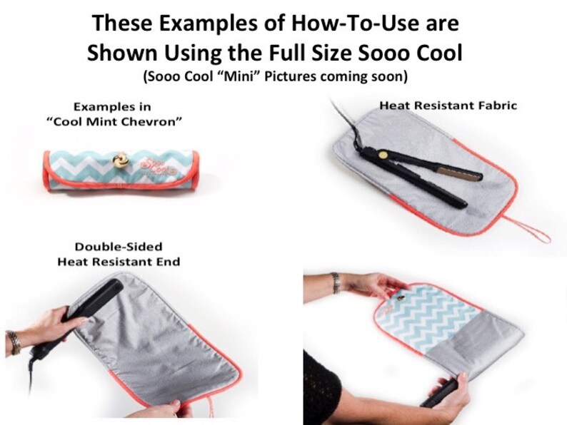 Mini Flat Iron Wrap and Mat, Holder, Cover,Travel, Storage, Case, Protector, Heat Resistant image 2